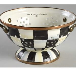 MacKenzie-Childs Courtly Check Large Colander. Used as decor, not as strainer.
